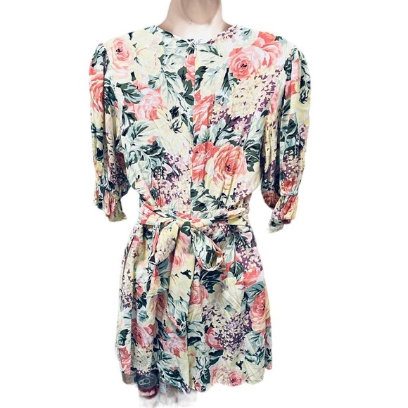 Floral Romper Ana Faithful the Brand Anthropologie Flower Print x-Small US sz 2 - Picture 5 of 10